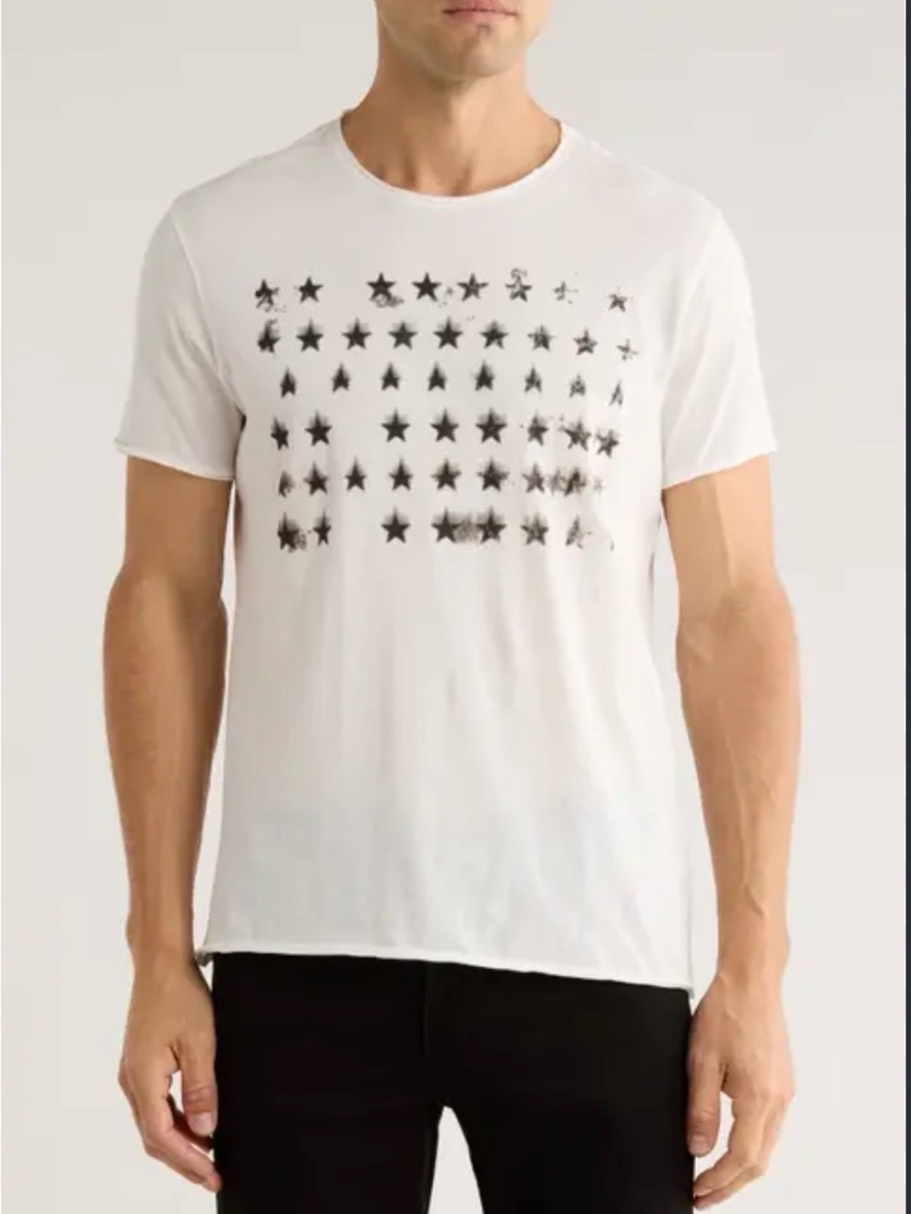 John Varvatos White Men’s Short-Sleeve Star Graphic Tee